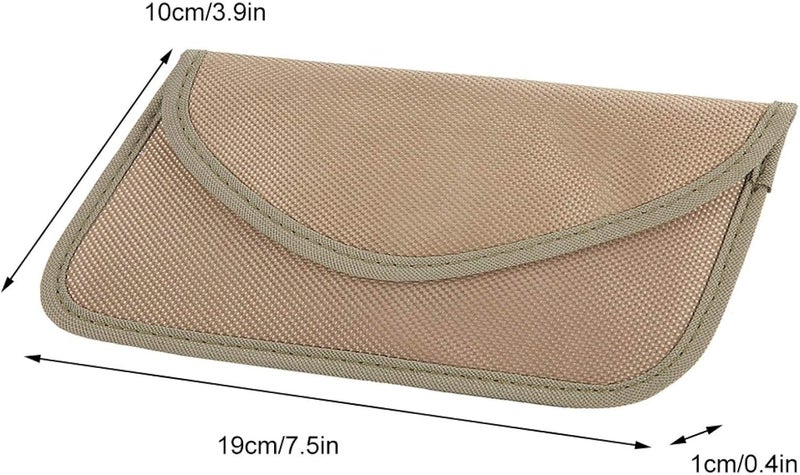 woobles Signal Blocking Bag for Cell Phone and Car Key Fob Double Layer Anti-Theft Anti-Tracking GPS RFID Signal Blocker Pouch(Khaki) - Image 3